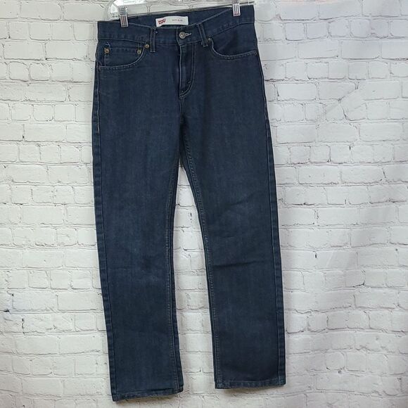 LEVI'S 511 Slim Fit Blue Jeans Distressed Stretch Denim Boys 16 Regular 28x28 - Picture 7 of 9